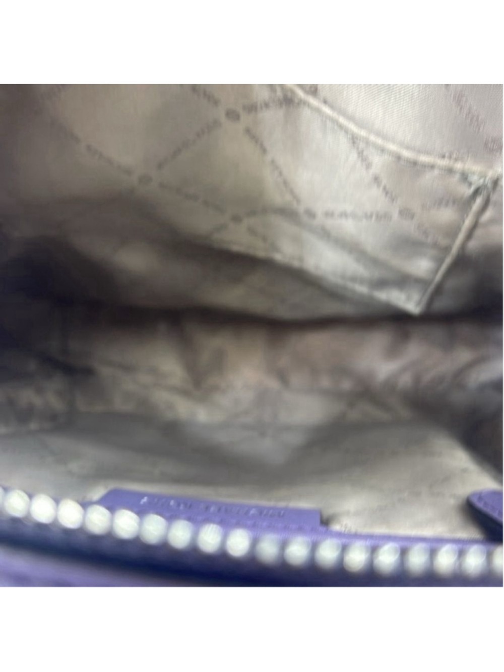 Michael Kors Jaycee Backpack MK Logo Purple & White Orchid Haze Center Stripe - Picture 14 of 15
